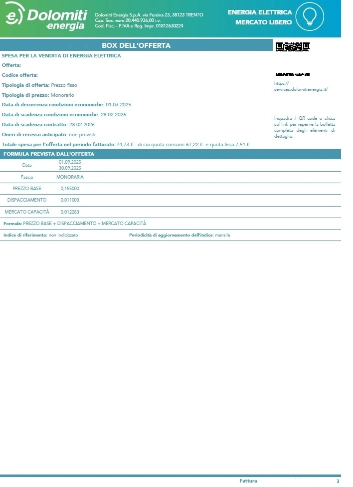 come leggere bolletta luce