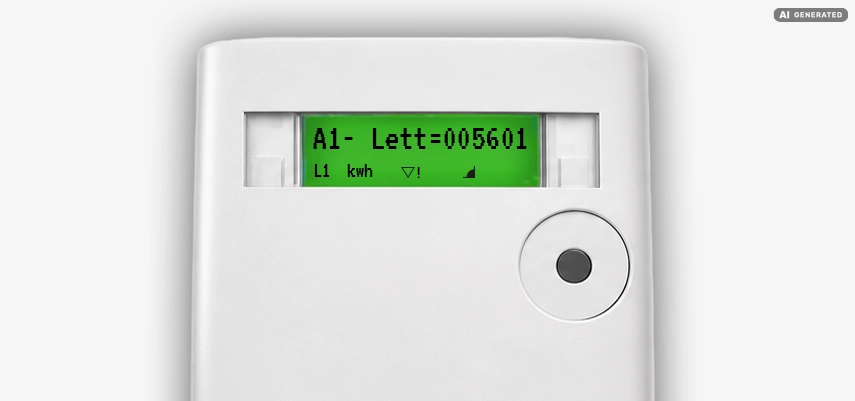 display del contatore luce che mostra la voce A1