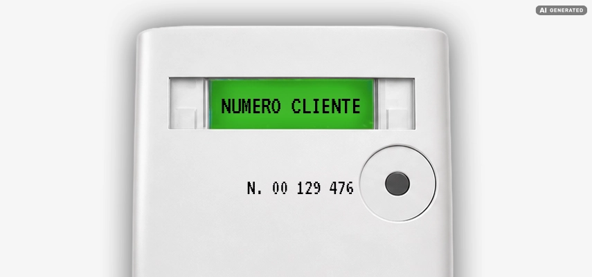 contatore della luce con il numero di matricola
