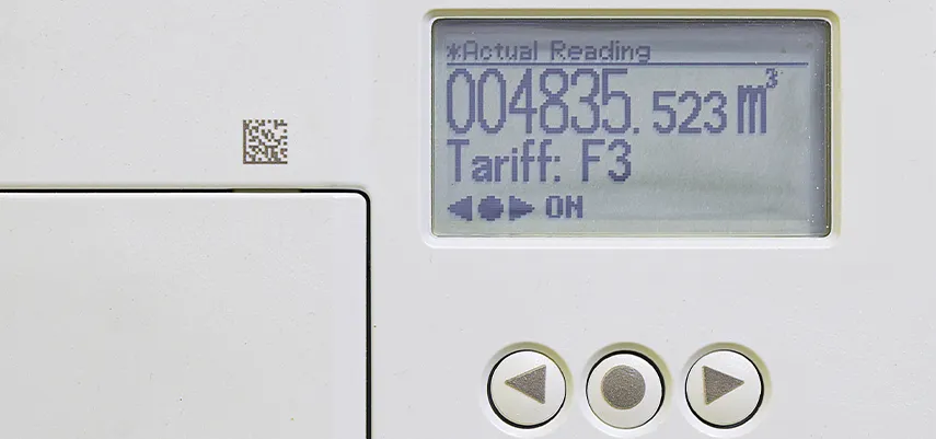 display del contatore del gas elettronico